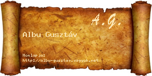 Albu Gusztáv névjegykártya