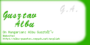 gusztav albu business card